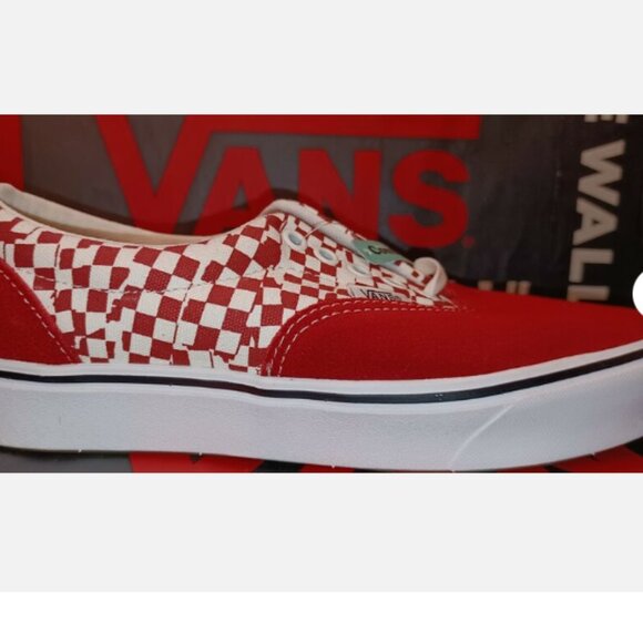 VANS Men's 9/Women's 10.5 Era ComfyCush Tear Check Red - VN0A3WM9V9Z - Picture 12 of 12